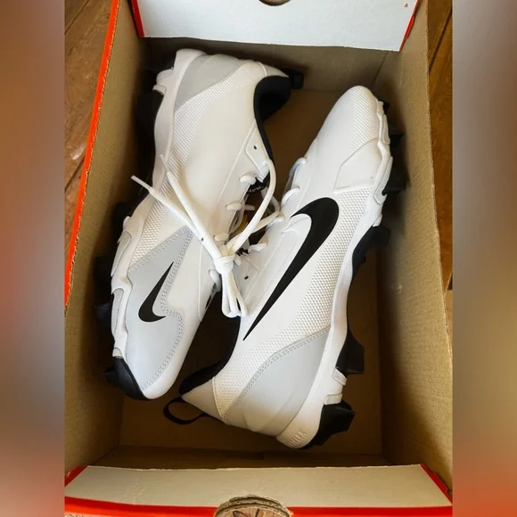 Nike Force Trout 9 Keystone White Black Cleats Size 12.5 - Picture 2 of 9